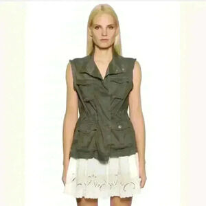 The Kooples Olive Drab Green Field Vest